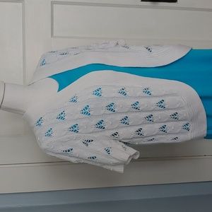 CJ banks white open front short sleeve shrug